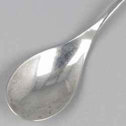 No reserve - Lepelvaasje met 6 theelepels zilver.
