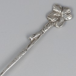 No reserve - Lepelvaasje met 6 theelepels zilver.