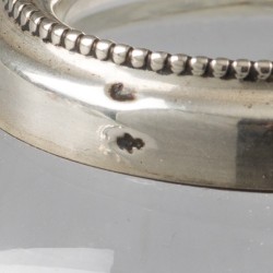 No reserve - Lepelvaasje met 6 theelepels zilver.