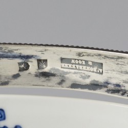 No reserve - Kangxi porseleinen kom met hengsel zilver.