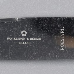 No reserve - 6-delige set fruitmessen "Hollands Rondfilet" zilver.