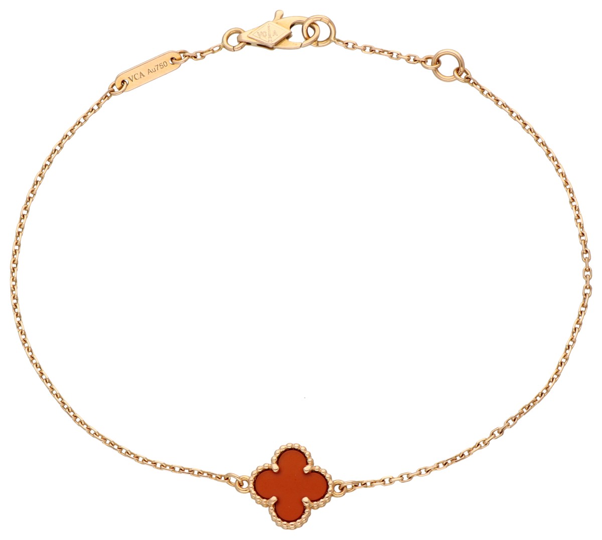 Van Cleef & Arpels 18K roségouden Sweet Alhambra armband. 