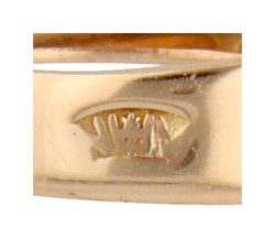 Alton 18K geelgouden signet ring.