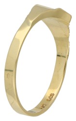 Alpo Tammi Koru 14K geelgouden Finse design ring.
