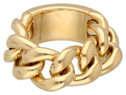 Christian Dior 18K geelgouden ring met gourmet schakels.