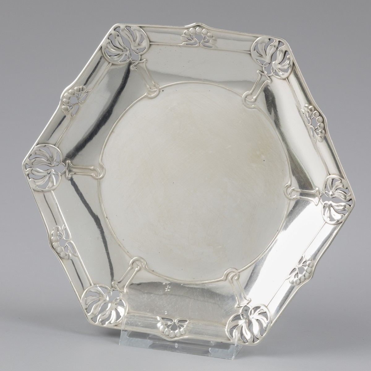 No reserve - Bonbonschaal "Jugendstil" zilver.