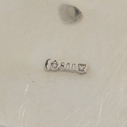 No reserve - Schaal / Flessen onderzetter "Jugendstil" zilver.