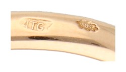 No reserve - 14K Geelgouden vintage ring bezet met schelpcamee en gecultiveerde parels.