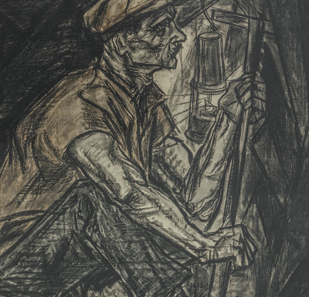 Jan Toorop (Poerworedjo, Java 1858 - 1928 Den Haag), De Mijnwerker.