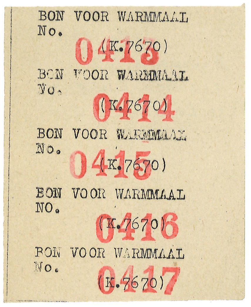 No reserve - Nederland. Levensmiddelenbon. Den Haag - Zeer Fraai.
