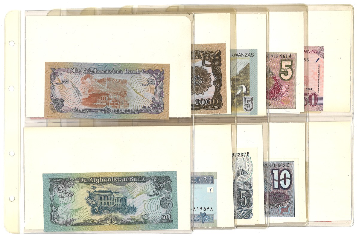 No reserve - Lot 20 banknotes from all over the world. - Very fine – UNC.