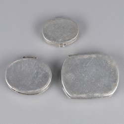 No reserve - 3-delig lot pillendoosjes zilver.