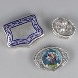 No reserve - 3-delig lot pillendoosjes zilver.
