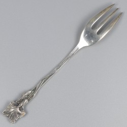No reserve - 12-delige set taartvorken zilver.