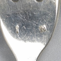 No reserve - 12-delige set taartvorken zilver.