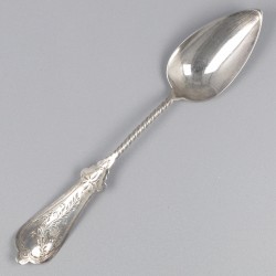 No reserve - 12-delige set koffielepels zilver.