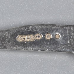No reserve - 12-delige set theelepels zilver.