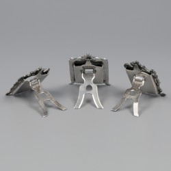 No reserve - 3-delig lot miniatuur fotolijstjes zilver.