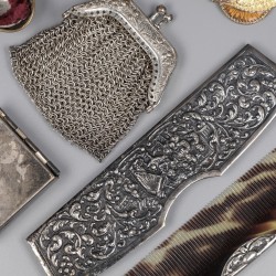 No reserve - Beugeltas zilver (met inhoud)
