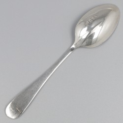 No reserve - 6-delige set theelepels & suikertang zilver.