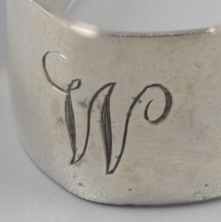 No reserve - 6-delige set theelepels & suikertang zilver.