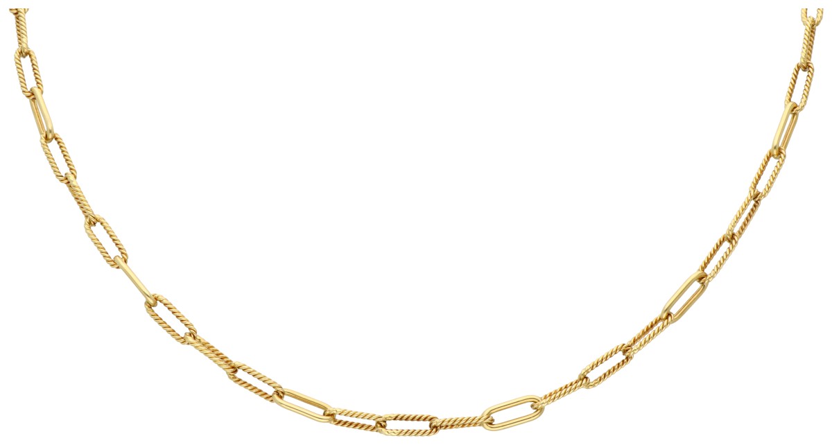 No reserve - 18K Geelgouden vintage schakelcollier.