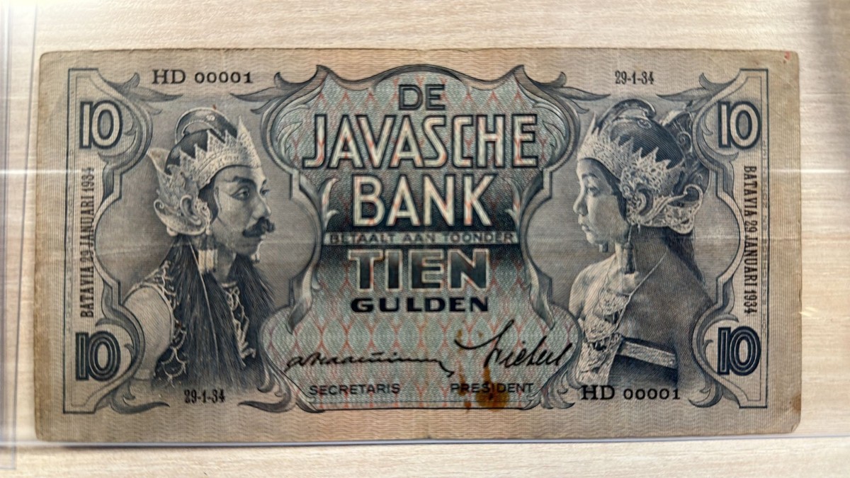10 gulden Javaans bank 1934.
