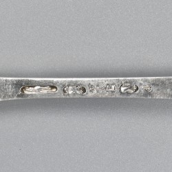 No reserve - Zilveren dinerlepel, Andries Vis, Amsterdam 1769.
