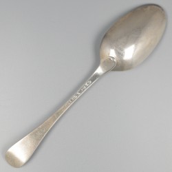 No reserve - Zilveren dinerlepel, Johan Diederik Sluyter, Amsterdam 1720-1761.