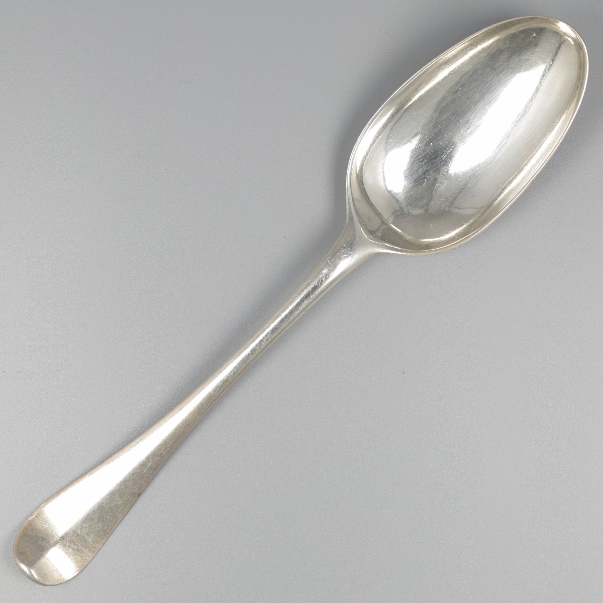 No reserve - Zilveren dinerlepel, Johan Diederik Sluyter, Amsterdam 1720-1761.