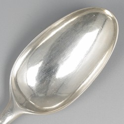 No reserve - Zilveren dinerlepel, Johan Diederik Sluyter, Amsterdam 1720-1761.