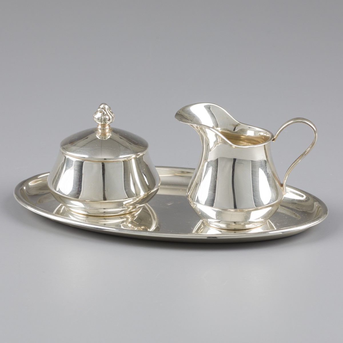 No reserve - 3-delige Suiker & Melk set zilver.