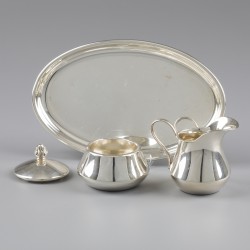 No reserve - 3-delige Suiker & Melk set zilver.