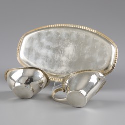 No reserve - 3-delige Suiker & Melk set zilver.