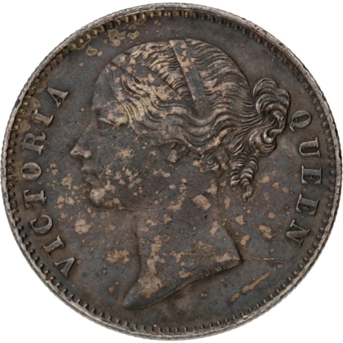 India. East India Company. Victoria. Rupee. 1840. AU Details.