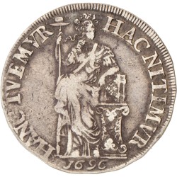 Halve 3 gulden. Friesland. 1696. VF 30.