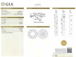 0.72 ct. GIA gecertificeerde natuurlijke diamant.