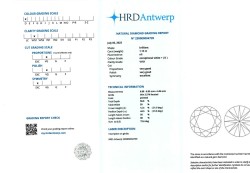 1.13 ct. HRD gecertificeerde natuurlijke diamant.