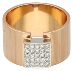 No reserve - Bigli 18K roségouden designer ring bezet met ca. 0.25 ct. diamant.