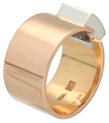 No reserve - Bigli 18K roségouden designer ring bezet met ca. 0.25 ct. diamant.