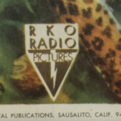 Een vintage poster voor de film uit 1936 "Tarzan and the Leopard Woman" met Johnny Weissmuller, Breda Joyce, en Johnny Sheffield met Acquanetta. Productie Sol Lesser and Kurt Neumann en RKO Radio Pictures.