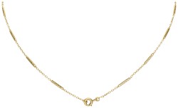 No reserve - 18K Geelgouden Art Nouveau collier met filigrain palmetto motief.