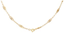 No reserve - 18K Geelgouden filigrain collier.