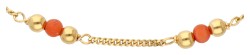 No reserve - Uno A Erre 18K geelgouden collier met bloedkoraal.