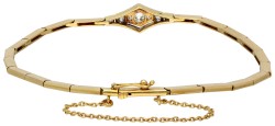 No reserve - 18K Bicolour gouden Art Deco armband met diamanten.