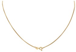 14K Geelgouden collier met granaten.