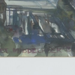 Piet Middelhoek (Brielle 1930 - 2004), Schepen aan de kade.