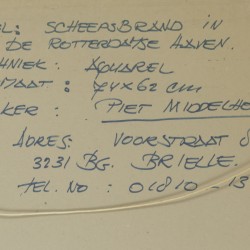 Piet Middelhoek (Brielle 1930 - 2004), Schepen aan de kade.