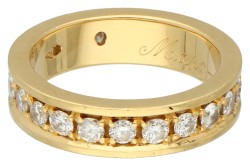 No reserve - 18K Geelgouden alliance ring bezet met ca. 1.05 ct. diamant.