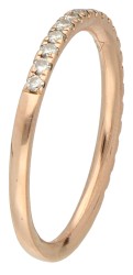 No reserve - 18K Roségouden demi alliance aanschuifring bezet met ca. 0.21 ct. diamant.